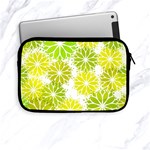 Flowers Green Texture With Pattern Leaves Shape Seamless Apple iPad Mini Zipper Cases Front