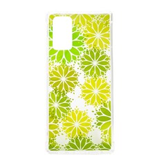 Flowers Green Texture With Pattern Leaves Shape Seamless Samsung Galaxy Note 20 TPU UV Case