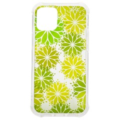 Flowers Green Texture With Pattern Leaves Shape Seamless Iphone 12 Mini Tpu Uv Print Case	 by danenraven