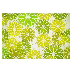 Flowers Green Texture With Pattern Leaves Shape Seamless Banner and Sign 6  x 4 