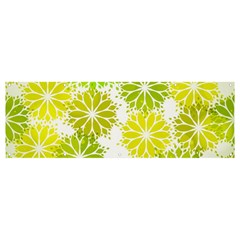 Flowers Green Texture With Pattern Leaves Shape Seamless Banner and Sign 12  x 4 