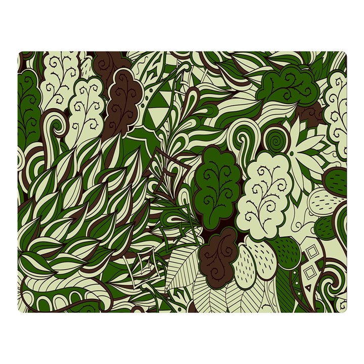 Texture Ornament Pattern Seamless Paisley Two Sides Premium Plush Fleece Blanket (Large)