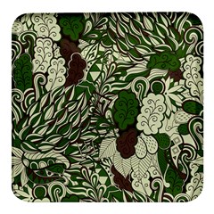 Texture Ornament Pattern Seamless Paisley Square Glass Fridge Magnet (4 Pack) by danenraven