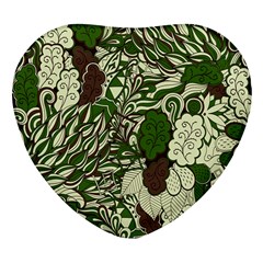 Texture Ornament Pattern Seamless Paisley Heart Glass Fridge Magnet (4 Pack)