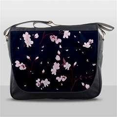 Flowers Texture Textured Pattern Messenger Bag by danenraven