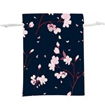 Flowers Texture Textured Pattern Lightweight Drawstring Pouch (XL) Front