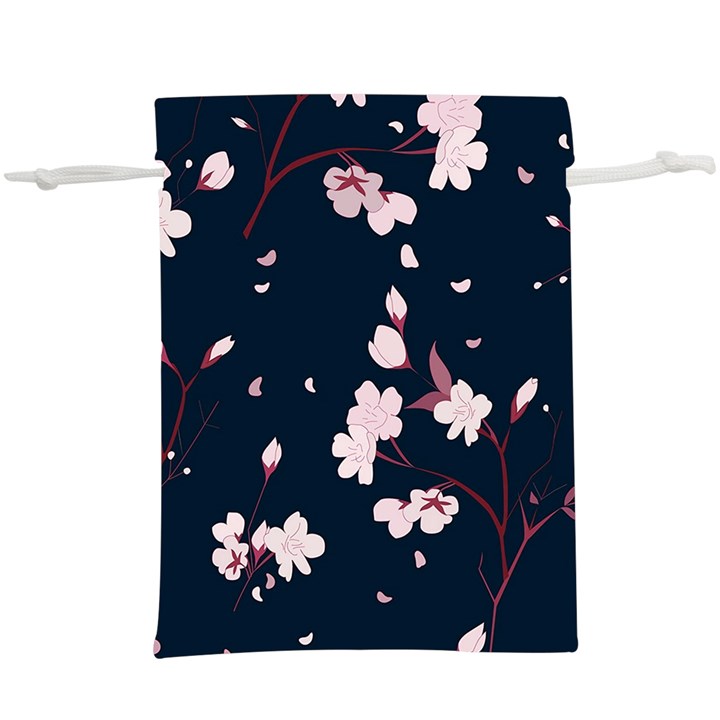 Flowers Texture Textured Pattern Lightweight Drawstring Pouch (XL)