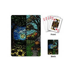 Four Assorted Illustrations Collage Winter Autumn Summer Picture Playing Cards Single Design (mini) by danenraven