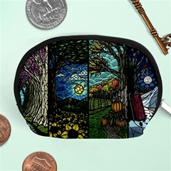 Four Assorted Illustrations Collage Winter Autumn Summer Picture Accessory Pouch (medium) by danenraven