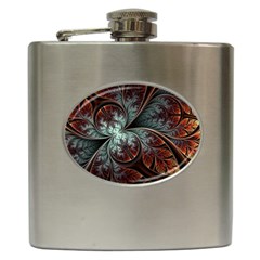 Abstract Pattern Design Art Wallpaper Tracery Texture Hip Flask (6 Oz) by danenraven