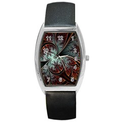 Abstract Pattern Design Art Wallpaper Tracery Texture Barrel Style Metal Watch by danenraven