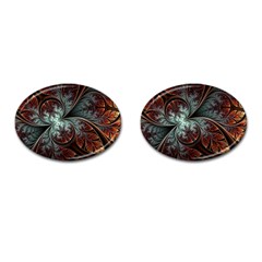 Abstract Pattern Design Art Wallpaper Tracery Texture Cufflinks (oval) by danenraven