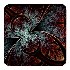 Abstract Pattern Design Art Wallpaper Tracery Texture Square Glass Fridge Magnet (4 Pack)