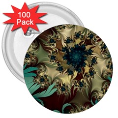 Abstract Design Pattern Art Wallpaper Texture Floral 3  Buttons (100 pack) 