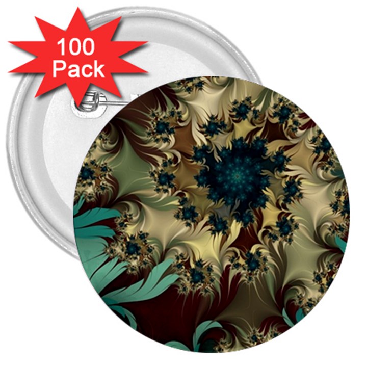 Abstract Design Pattern Art Wallpaper Texture Floral 3  Buttons (100 pack) 