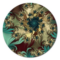 Abstract Design Pattern Art Wallpaper Texture Floral Magnet 5  (round) by danenraven