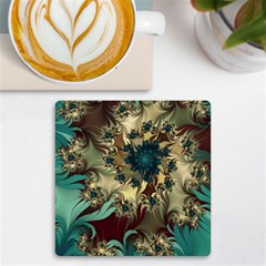 Abstract Design Pattern Art Wallpaper Texture Floral Uv Print Square Tile Coaster  by danenraven