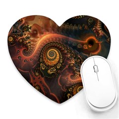 Paisley Abstract Fabric Pattern Floral Art Design Flower Heart Mousepad by danenraven