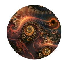 Paisley Abstract Fabric Pattern Floral Art Design Flower Mini Round Pill Box by danenraven