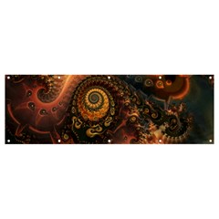 Paisley Abstract Fabric Pattern Floral Art Design Flower Banner And Sign 12  X 4  by danenraven