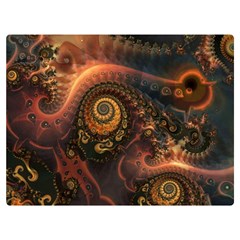 Paisley Abstract Fabric Pattern Floral Art Design Flower Two Sides Premium Plush Fleece Blanket (extra Small)