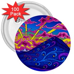 Abstract Paisley Art Pattern Design Fabric Floral Decoration 3  Buttons (100 Pack)  by danenraven