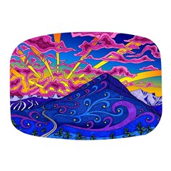 Abstract Paisley Art Pattern Design Fabric Floral Decoration Mini Square Pill Box by danenraven