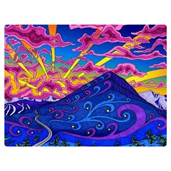 Abstract Paisley Art Pattern Design Fabric Floral Decoration Premium Plush Fleece Blanket (extra Small)