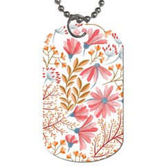 Flowers Pattern Seamless Floral Floral Pattern Dog Tag (Two Sides)