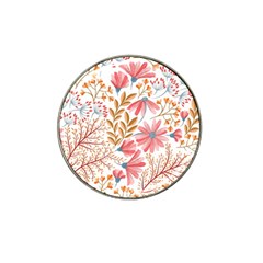 Flowers Pattern Seamless Floral Floral Pattern Hat Clip Ball Marker (4 pack)