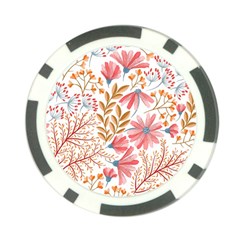 Flowers Pattern Seamless Floral Floral Pattern Poker Chip Card Guard