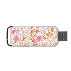 Flowers Pattern Seamless Floral Floral Pattern Portable USB Flash (One Side)