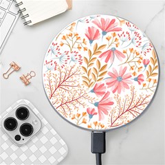 Flowers Pattern Seamless Floral Floral Pattern Wireless Fast Charger(white) by danenraven