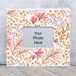 Flowers Pattern Seamless Floral Floral Pattern White Wall Photo Frame 5  x 7  Front