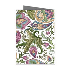 Flowers Pattern Texture White Background Design Floral Mini Greeting Cards (pkg Of 8) by danenraven