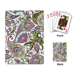 Flowers Pattern Texture White Background Design Floral Playing Cards Single Design (rectangle)