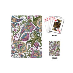 Flowers Pattern Texture White Background Design Floral Playing Cards Single Design (mini) by danenraven