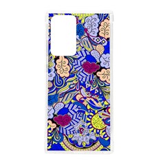 Blue Yellow Background Pattern Vector Texture Paisley Samsung Galaxy Note 20 Ultra Tpu Uv Case by danenraven