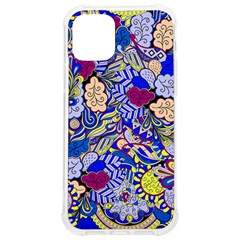 Blue Yellow Background Pattern Vector Texture Paisley Iphone 12/12 Pro Tpu Uv Print Case by danenraven