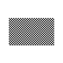 Black And White Checkerboard Background Board Checker Sticker Rectangular (100 Pack) by Cowasu