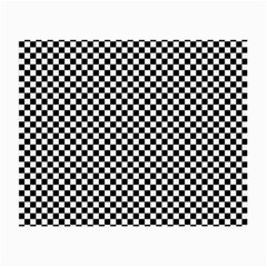 Black And White Checkerboard Background Board Checker Small Glasses Cloth (2 Sides) by Cowasu