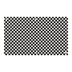 Black And White Checkerboard Background Board Checker Banner And Sign 5  X 3  by Cowasu