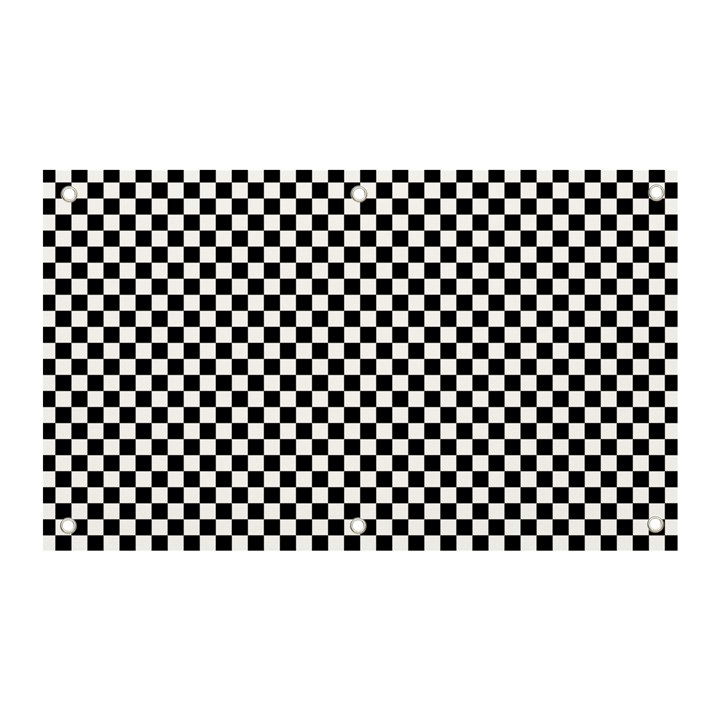 Black And White Checkerboard Background Board Checker Banner and Sign 5  x 3 