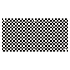 Black And White Checkerboard Background Board Checker Banner And Sign 6  X 3  by Cowasu