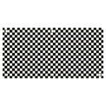 Black And White Checkerboard Background Board Checker Banner and Sign 6  x 3  Front