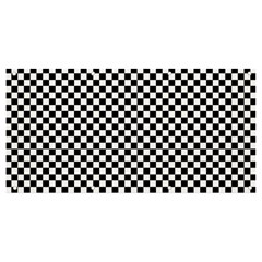 Black And White Checkerboard Background Board Checker Banner And Sign 8  X 4  by Cowasu