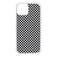 Black And White Checkerboard Background Board Checker Iphone 14 Tpu Uv Print Case by Cowasu