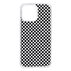 Black And White Checkerboard Background Board Checker Iphone 14 Pro Max Tpu Uv Print Case by Cowasu