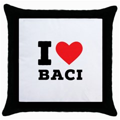 I Love Baci  Throw Pillow Case (black) by ilovewhateva