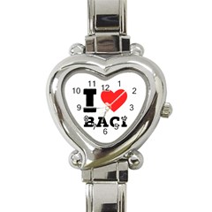 I Love Baci  Heart Italian Charm Watch by ilovewhateva